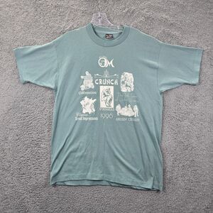 Vintage 90's New Jersey Crunch 1996 Green T-Shirt Size Large USA